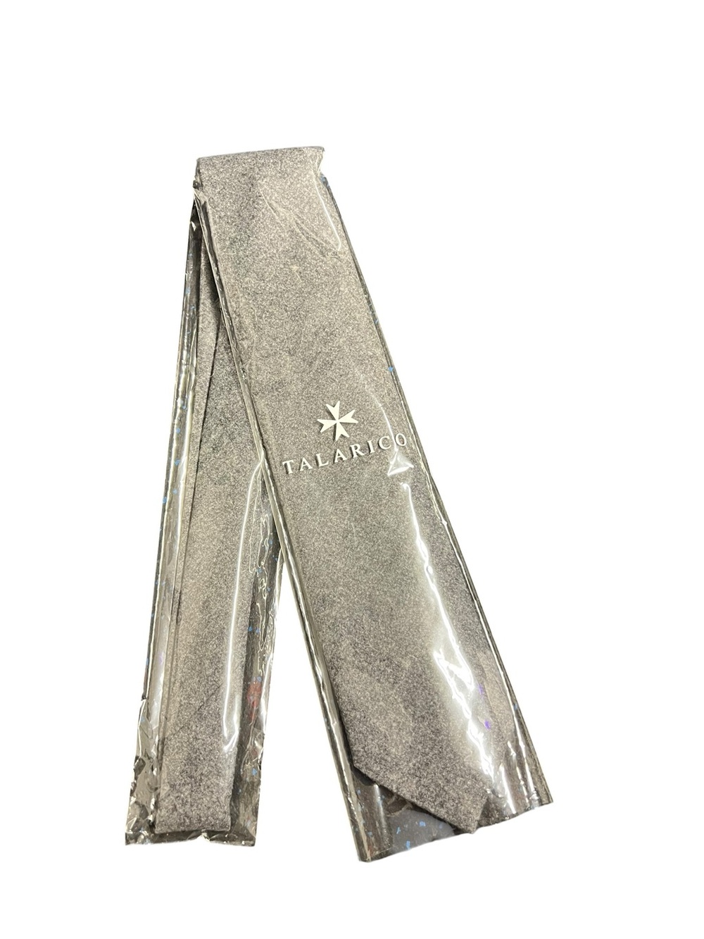 New Mens Talarico Cravatte 100% Wool Grey Tie
